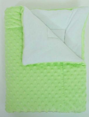 Minky baba paplan kiwi – fehér színben 70 cm x 100 cm