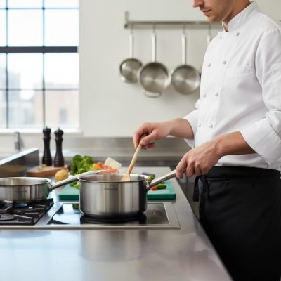 Gyorsforraló-Nyeles lábas készlet, 4 darabos, Prim Appety, de Buyer, rozsdamentes