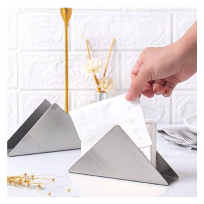 Háromszög alakú szalvétatartó rozsdamentes acélból 12,5x7x3,3 cm