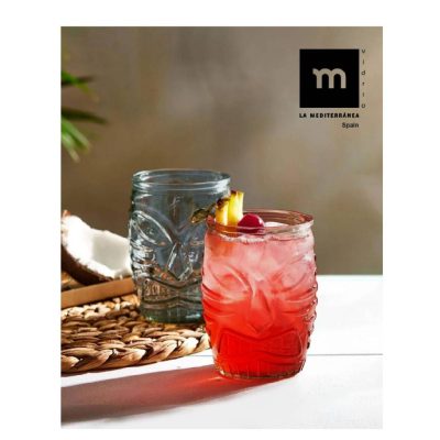 Szines old fashioned koktélos Tiki pohár 500 ml, 6 db-os csomag