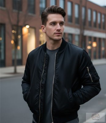 H&M Klasszikus Fekete Bomber Dzseki