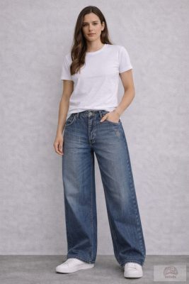 Vintage Y2K bő szabású farmer 90/2000 évekbeli hip-hop amerikai stílusú utcai viselet