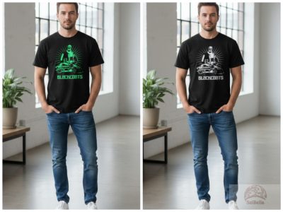 BLACKCOATS – Toxic Green / Classic White Premium Póló