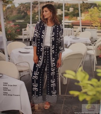 Készletkisöprés, szezonvégi kedvezmény 50 %!! Pomodoro Aztek Stripe – Prémium Női Nyári Szett. 