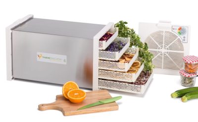 Biosec aszalógép nemesacél készülékházzal és műanyag tálcával, BPA mentes | Biosec Silver 10 tálcás