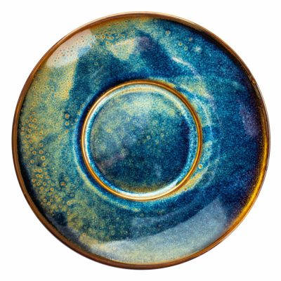 Csészealj 15 cm DEEP BLUE – VERLO kávéscsészéhez és leveses csészéhez, 8 darab/csomag