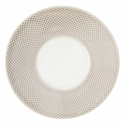 Csészealj 12,5 cm bézs szegéllyel NORWICH - VERLO, 12 darab/csomag