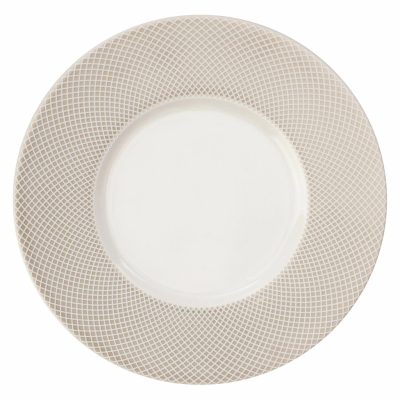 Csészealj 16 cm bézs szegéllyel NORWICH - VERLO, 12 darab/csomag