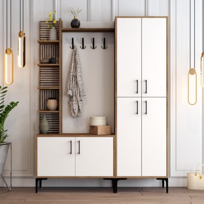 Előszobafal viyana da - walnut, white