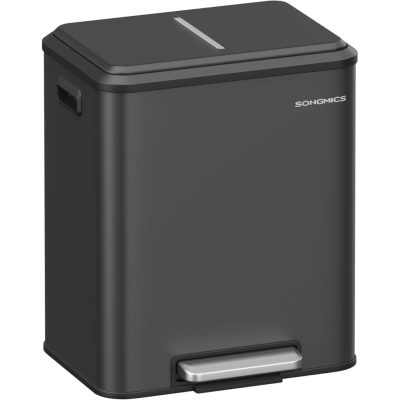 2 x 15 literes konyhai szemetes fekete színben