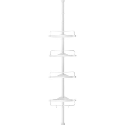 Állítható teleszkópos fürdőszobai sarokpolc, 85-305 cm