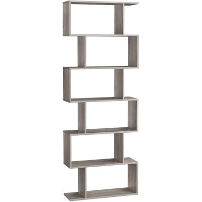Könyvespolc, szabadon álló polc, szürke