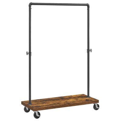 Nagy teherbírású ruhatartó, ruha állvány polccal, felső sín 90 kg-ig tart