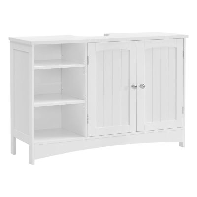 Fürdőszoba szekrény, mosdószekrén nyitott polccal, 90 x 30 x 60 cm, fehér