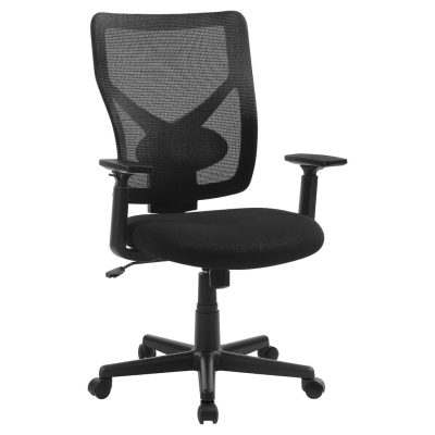 SONGMICS hálós irodai szék, ergonomikus forgószék, fekete