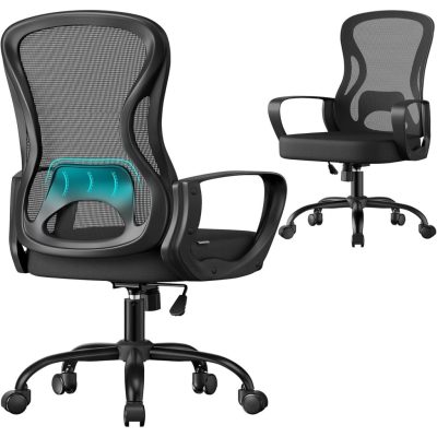 Irodai Szék Ergonomikus Hálós Forgószék, fekete