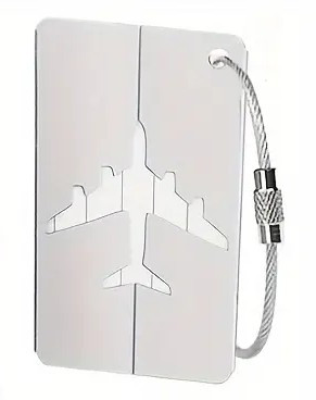 Szürke alumínium poggyászcímke bőröndcímke