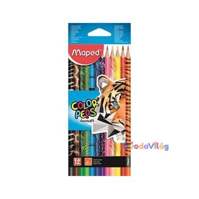 Színes ceruza készlet 12db-os MAPED "Color Peps Animal" háromszögletű