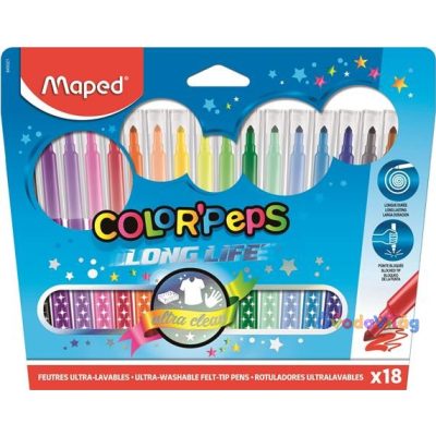 Filc készlet 18db-os MAPED "Color Peps" mosható