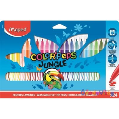 Filctoll készlet 24db-os MAPED "Color Peps Jungle" kimosható
