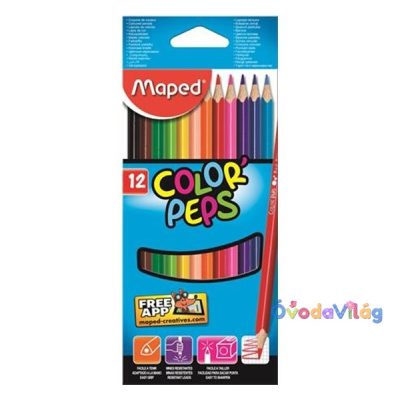 Színes ceruza készlet 12db-os MAPED "Color Peps" háromszögletű
