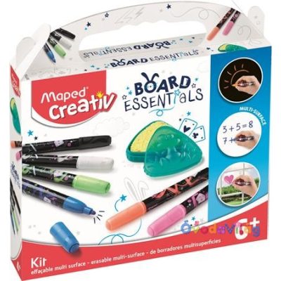 Marker készlet törölhető különböző felületekre MAPED CREATIV, "Board Essentials,"