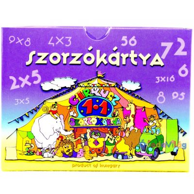 Szorzókártya készségfejlesztő kártyajáték