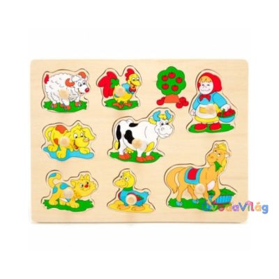 Fogantyús fa kirakójáték - A ház körül