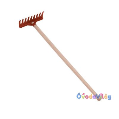 Gereblye piros 70cm-es nyéllel