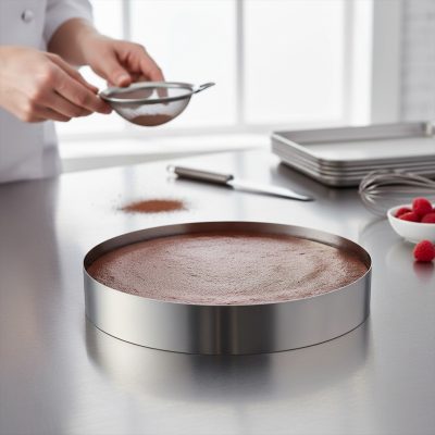 Tortakarika, kerek, 280x45 mm, rozsdamentes - de Buyer