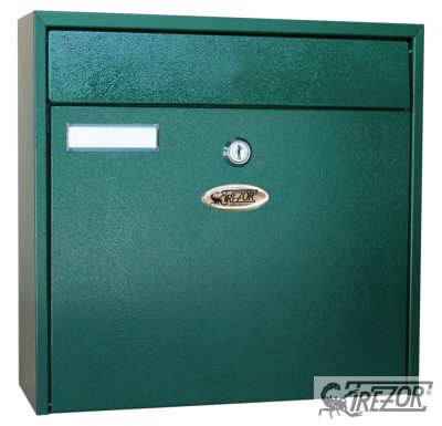 Trezor Postaláda Kültéri fekvő zöld
