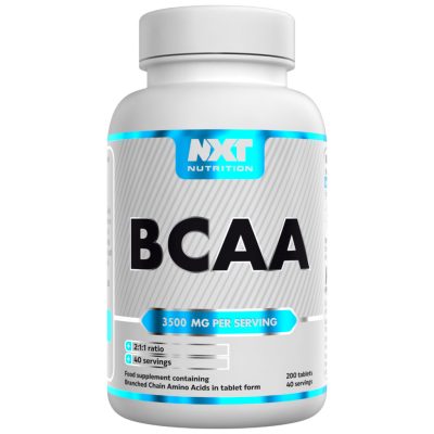BCAA TABLETS - 200 Tabletta - Leucin, Isoleucin, Valin - BCAA Aminosav Tabletták - NXT Nutrition