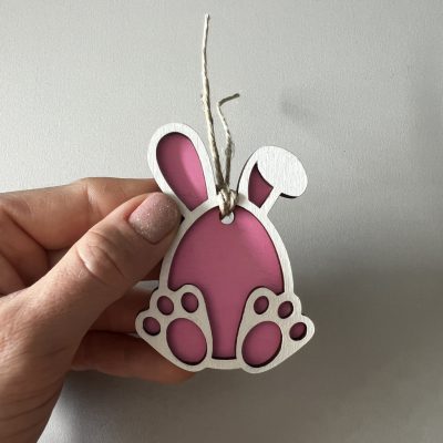 Nyuszis névre gravírozott húsvéti ajándék