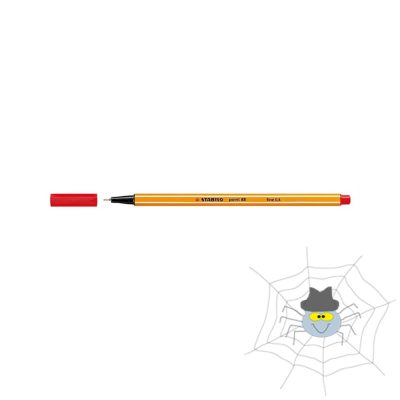 STABILO Point 88 rostirón, tűfilc 0,4 mm - piros