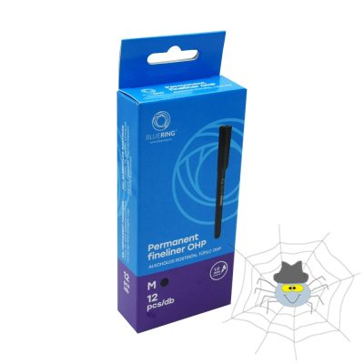 Bluering® M rostirón, tűfilc alkoholos 1mm, OHP - fekete