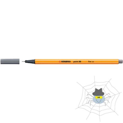 STABILO Point 88 rostirón, tűfilc 0,4 mm - sötétszürke