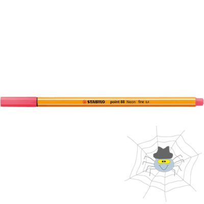 STABILO Point 88 rostirón, tűfilc 0,4 mm - neon piros