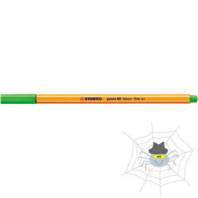 STABILO Point 88 rostirón, tűfilc 0,4 mm - neon zöld