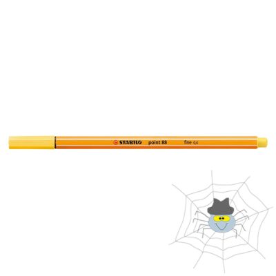 STABILO Point 88 rostirón, tűfilc 0,4 mm - sárga