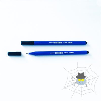 Nebulo 722-B rostirón, tűfilc 0,4 mm, háromszög test - fekete