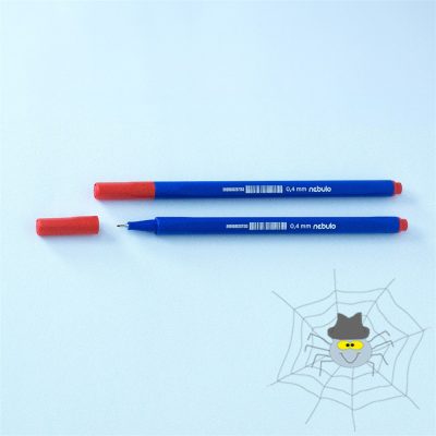 Nebulo 722-B rostirón, tűfilc 0,4 mm, háromszög test - piros