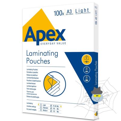 Apex Light lamináló fólia A/3 80 mikron fényes - 100 darab/doboz
