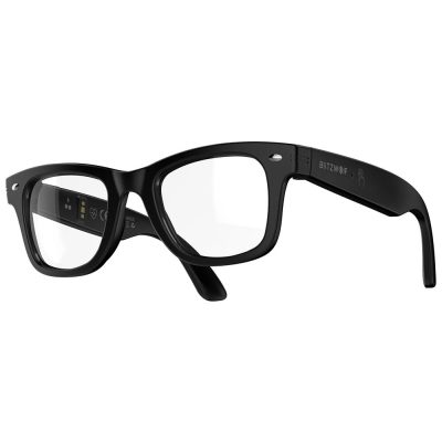 BlitzWolf® BW-AG1 - SMART kékfény szűrős monitor szemüveg - pulzus, véroxigén mérés, AI 100+ nyelv fordító, IP66 vízálló, HiFi hang