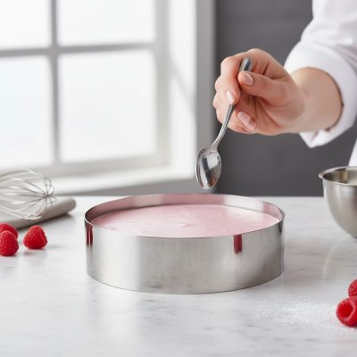 Tortakarika, kerek, 200x60 mm, rozsdamentes - de Buyer