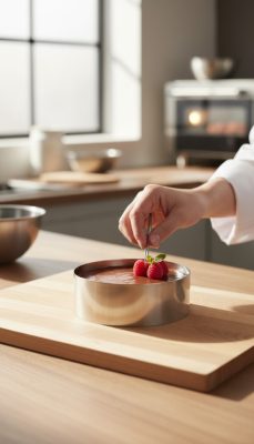 Tortakarika, kerek, 160x60 mm, rozsdamentes - de Buyer