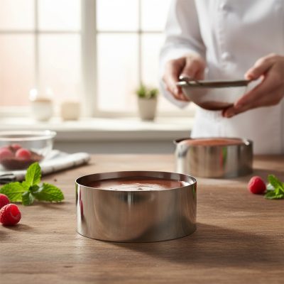 Tortakarika, kerek, 120x60 mm, rozsdamentes - de Buyer