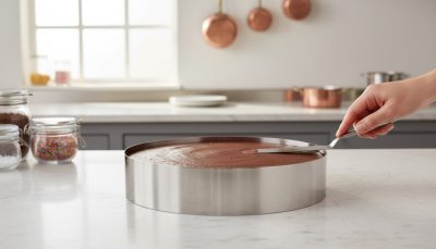 Tortakarika, kerek, 200x45 mm, rozsdamentes - de Buyer