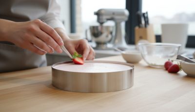 Tortakarika, kerek, 180x45 mm, rozsdamentes - de Buyer