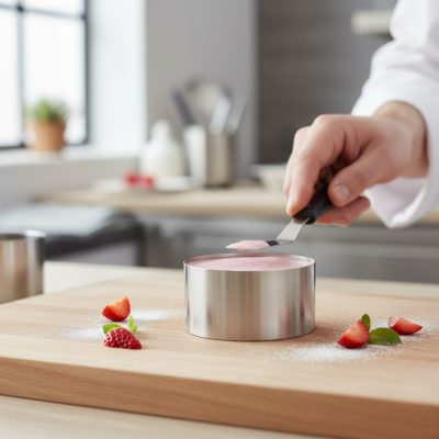 Mousse-Tortakarika, kerek, 80x45 mm, rozsdamentes - de Buyer