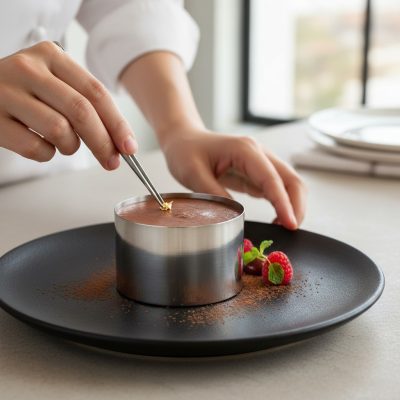 Mousse-Tortakarika, kerek, 50x45 mm, rozsdamentes - de Buyer